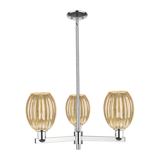 Innovations Preston Bulb 28in 3-Light Pendant | Industrial Polished Chrome Steel and Mercury Glass | Kitchen Island & Dining | Model 716-3CR-PC-G459-6ME