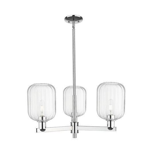 Innovations Preston 3Lt 18" Jar Stem Chandelier, CH/CL - 716-3CR-PC-G460-7CL