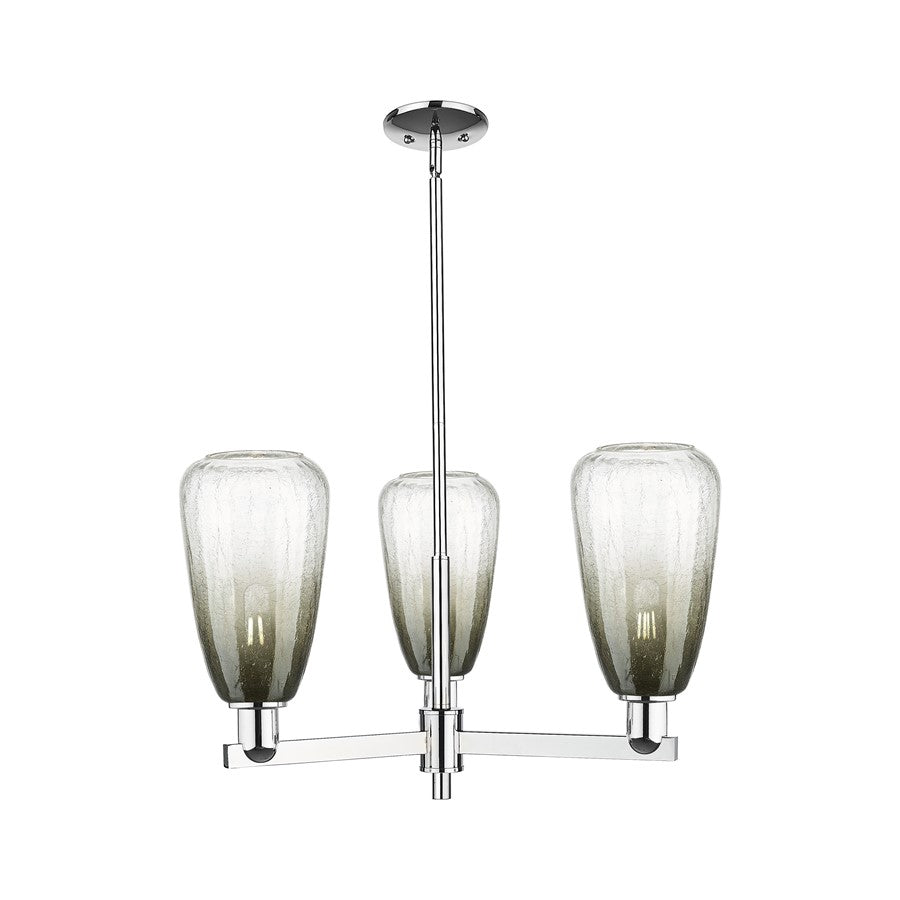 Innovations BH Almond 3Lt 18" Stem Chandelier, CH/SL - 716-3CR-PC-G480-6SL