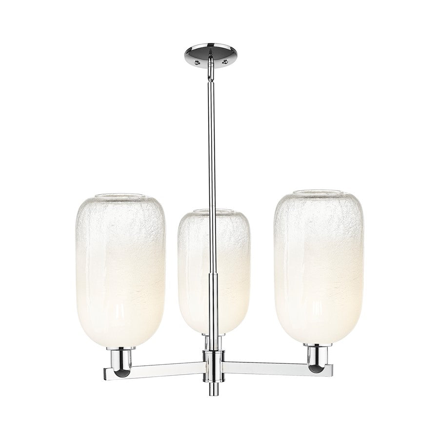 Innovations BH Cloche 3Lt 18" Stem Chandelier, CH/OP - 716-3CR-PC-G482-7OP