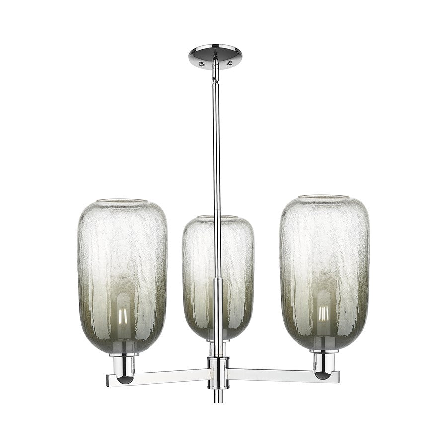 Innovations BH Cloche 3Lt 18" Stem Chandelier, CH/SL - 716-3CR-PC-G482-7SL
