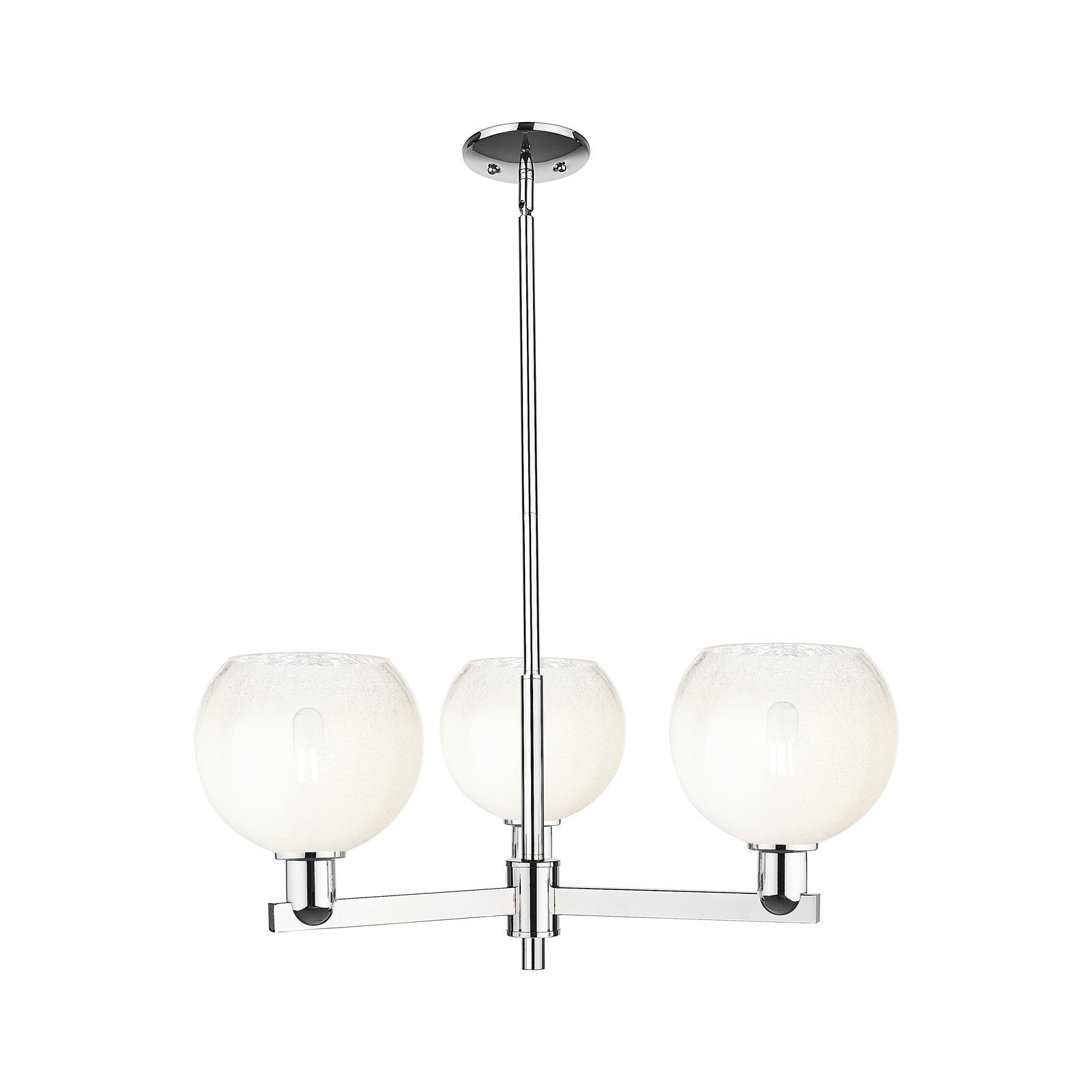 Innovations Brookhaven Globe 30in 3-Light Pendant | Industrial Polished Chrome and Opal Glass | Kitchen Island & Dining Room | Model 716-3CR-PC-G483-8OP