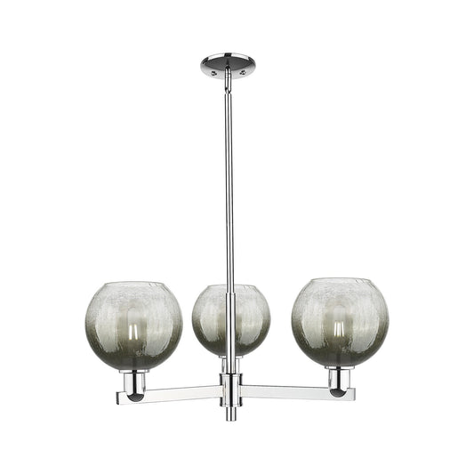 Innovations Brookhaven Globe 30in 3-Light Pendant | Industrial Polished Chrome and Slate Glass | Kitchen Island & Dining Room | Model 716-3CR-PC-G483-8SL