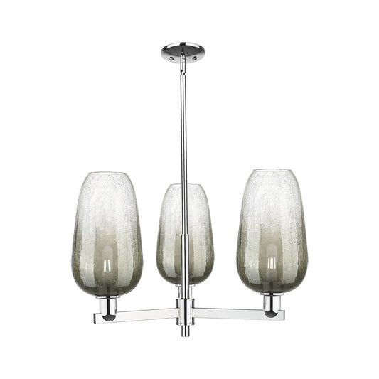 Innovations BH Flute 3Lt 18" Stem Chandelier, CH/SL - 716-3CR-PC-G484-7SL