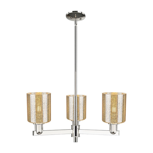 Innovations Cobbleskill 27in 3-Light Pendant | Industrial Polished Nickel Steel and Mercury Glass | Kitchen Island & Dining Room | Model 716-3CR-PN-G116