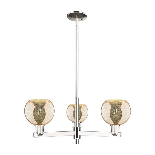 Innovations Athens 28in 3-Light Pendant | Industrial Polished Nickel Steel and Mercury Glass | Kitchen Island & Dining Room | Model 716-3CR-PN-G128-6