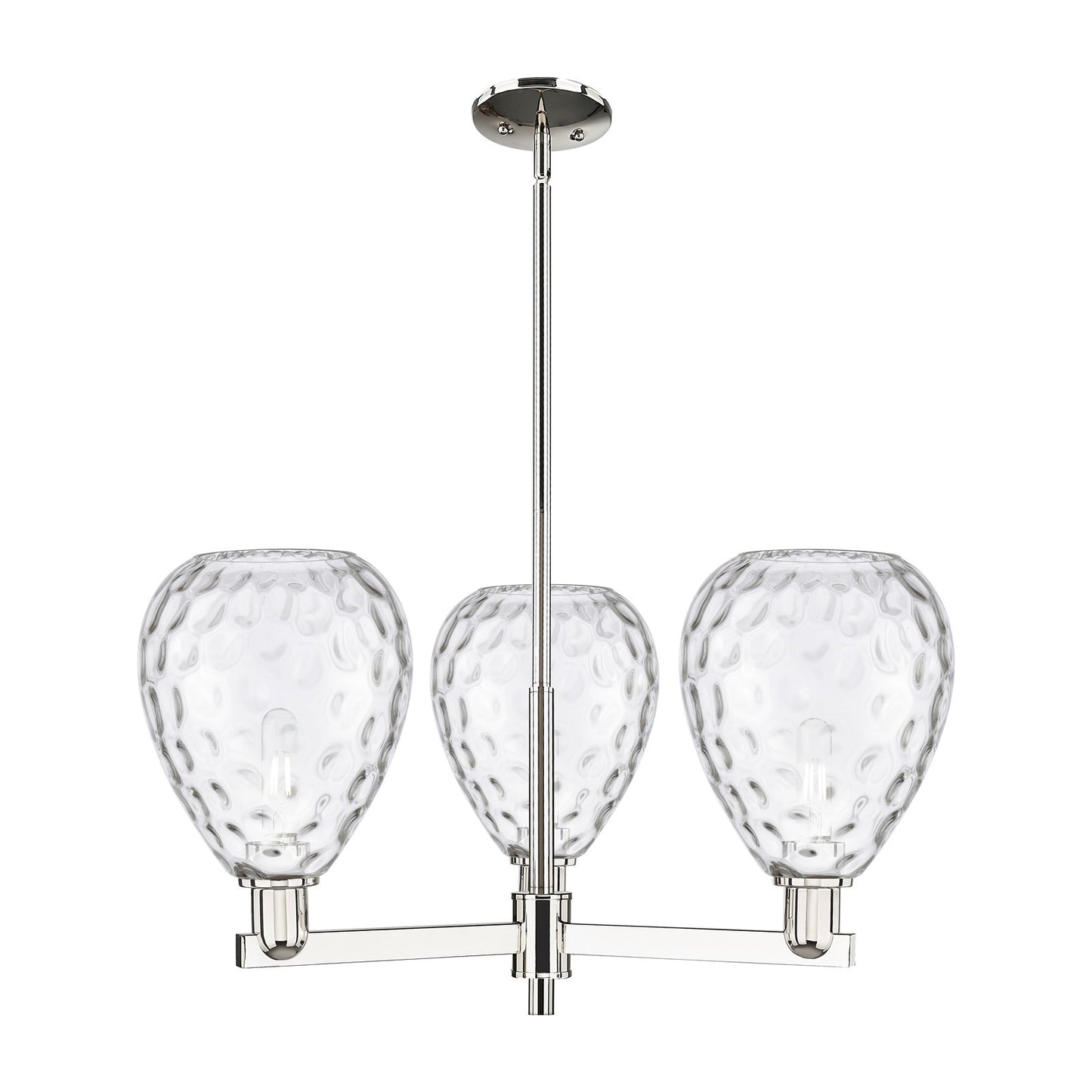 Innovations Waverly 30in 3-Light Pendant | Industrial Polished Nickel Steel and Clear Glass | Kitchen Island & Dining Room | 29.75 | Model 716-3CR-PN-G372