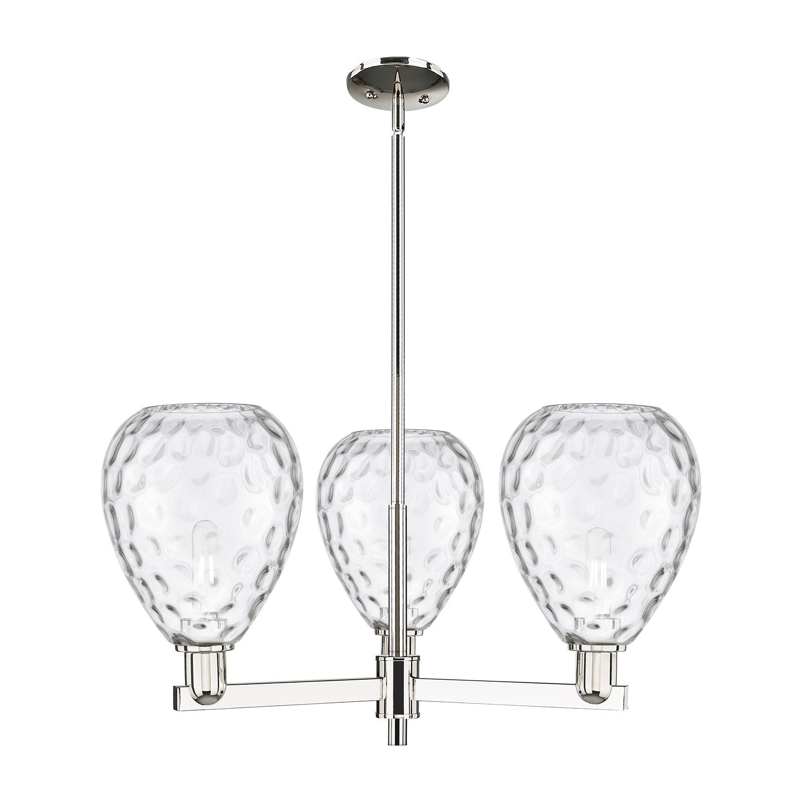 Innovations Waverly 30in 3-Light Pendant | Industrial Polished Nickel Steel and Clear Glass | Kitchen Island & Dining Room | 29.75 | Model 716-3CR-PN-G372
