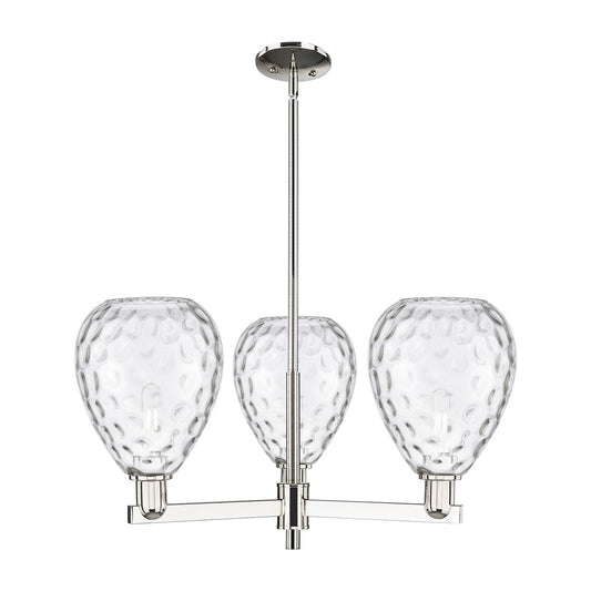 Innovations Waverly 30in 3-Light Pendant | Industrial Polished Nickel Steel and Clear Glass | Kitchen Island & Dining Room | 29.75 | Model 716-3CR-PN-G372