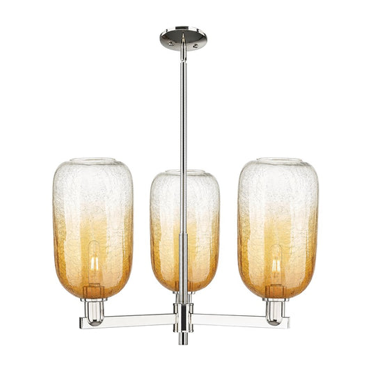 Innovations BH Cloche 3Lt 18" Stem Chandelier, PN/AM - 716-3CR-PN-G482-7AM