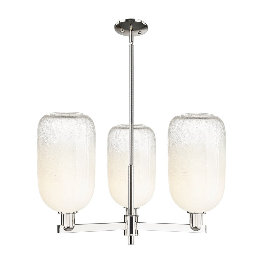Innovations BH Cloche 3Lt 18" Stem Chandelier, PN/OP - 716-3CR-PN-G482-7OP