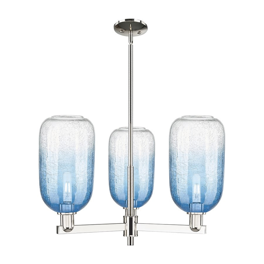 Innovations BH Cloche 3Lt 18" Stem Chandelier, PN/SB - 716-3CR-PN-G482-7SB