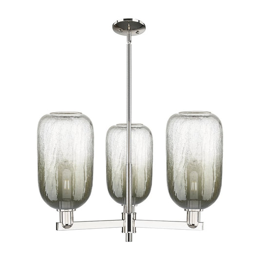 Innovations BH Cloche 3Lt 18" Stem Chandelier, PN/SL - 716-3CR-PN-G482-7SL