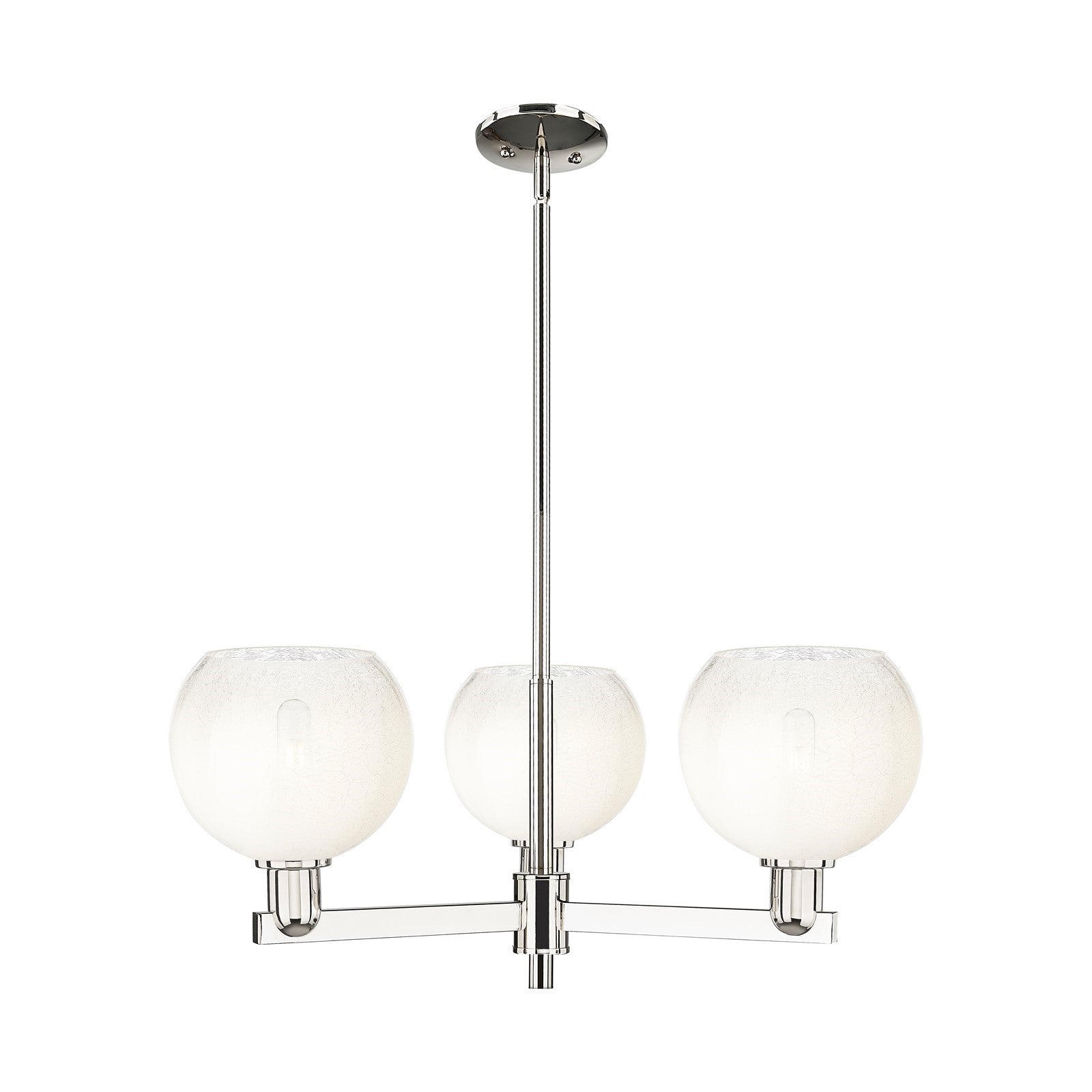 Innovations Brookhaven Globe 30in 3-Light Pendant | Industrial Polished Nickel and Opal Glass | Kitchen Island & Dining Room | Model 716-3CR-PN-G483-8OP