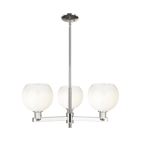 Innovations Brookhaven Globe 30in 3-Light Pendant | Industrial Polished Nickel and Opal Glass | Kitchen Island & Dining Room | Model 716-3CR-PN-G483-8OP