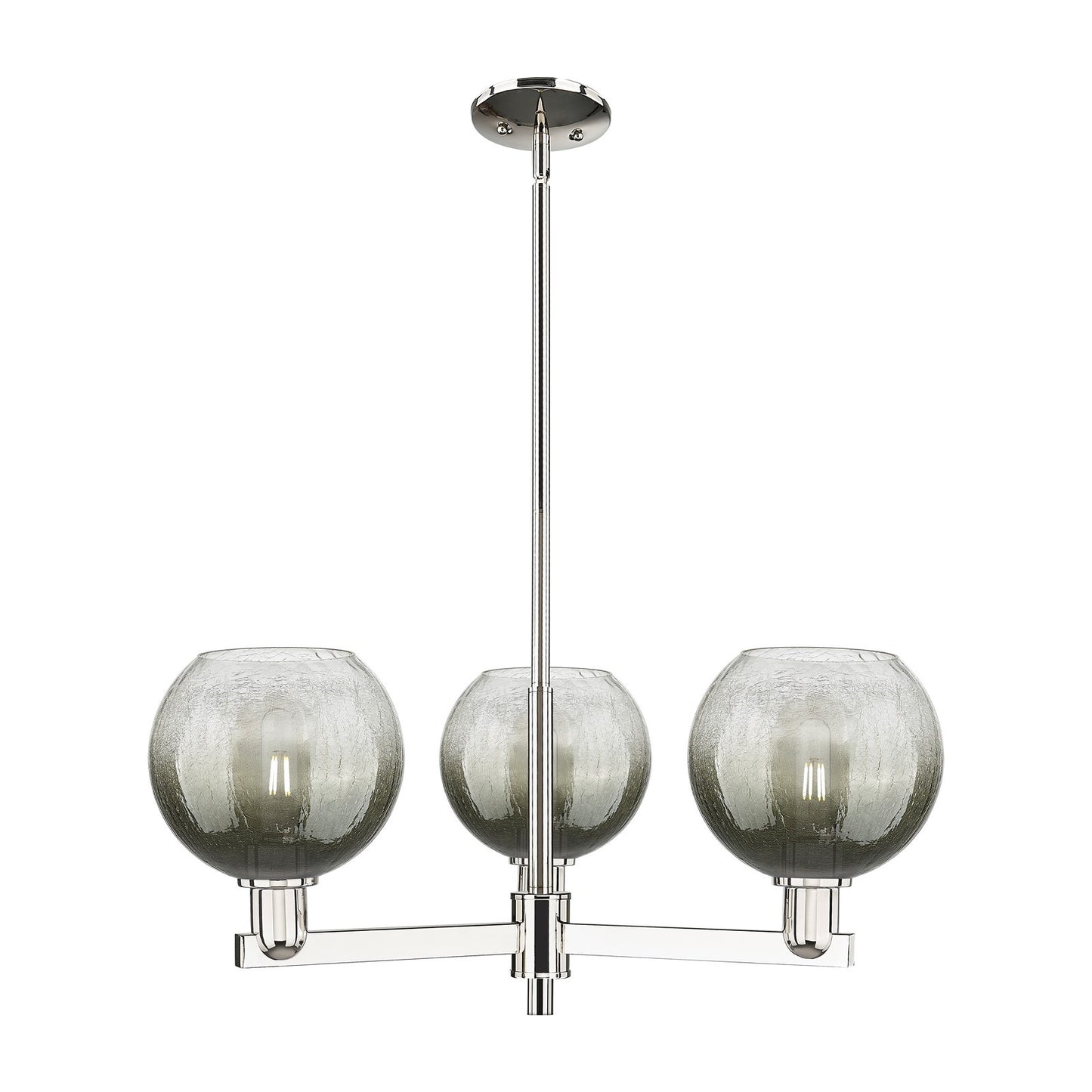 Innovations Brookhaven Globe 30in 3-Light Pendant | Industrial Polished Nickel and Slate Glass | Kitchen Island & Dining Room | Model 716-3CR-PN-G483-8SL