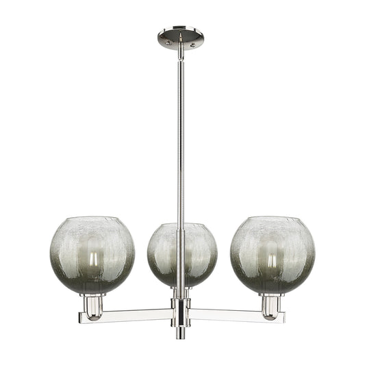 Innovations Brookhaven Globe 30in 3-Light Pendant | Industrial Polished Nickel and Slate Glass | Kitchen Island & Dining Room | Model 716-3CR-PN-G483-8SL