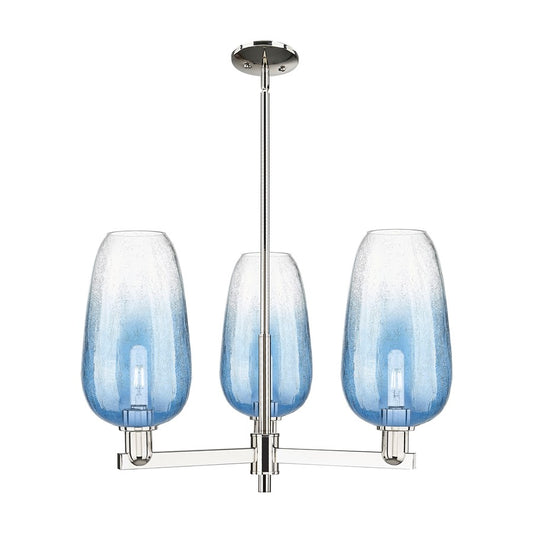 Innovations BH Flute 3Lt 18" Stem Chandelier, PN/SB - 716-3CR-PN-G484-7SB