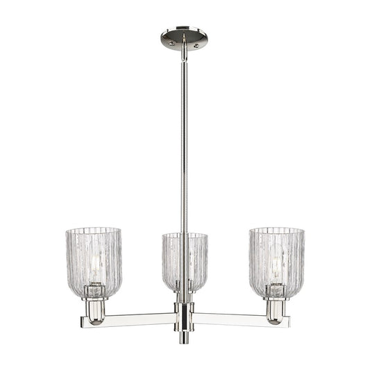 Innovations Bridal Veil 3Lt 18" Chandelier, PN/Clear - 716-3CR-PN-G559-5CL