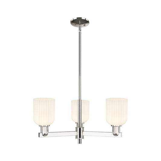 Innovations Bridal Veil 3Lt 18" Chandelier, PN/GW - 716-3CR-PN-G559-5GWH