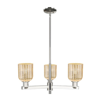 Innovations Bridal Veil 3Lt 18" Chandelier, PN/Mercury - 716-3CR-PN-G559-5ME