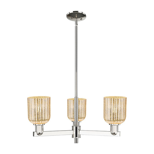 Innovations Bridal Veil 3Lt 18" Chandelier, PN/Mercury - 716-3CR-PN-G559-5ME