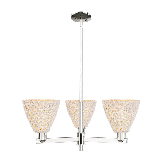 Innovations NB Dome 3Lt 18" Chandelier, PN/NF - 716-3CR-PN-NBD-75-NAT