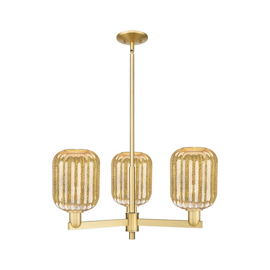 Innovations Preston 3Lt 18" Jar Stem Chandelier, GD/MC - 716-3CR-SG-G460-7ME