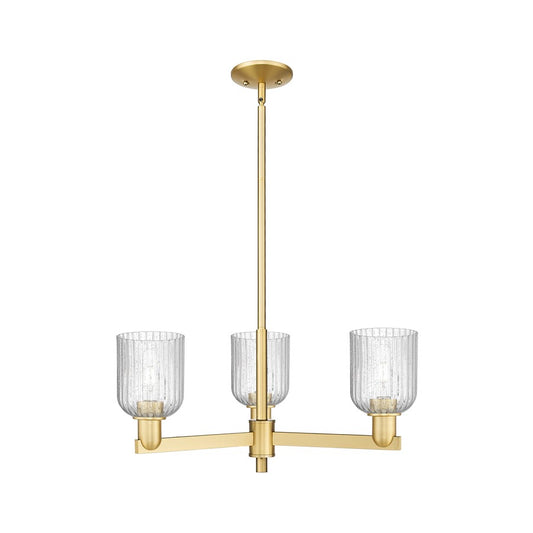 Innovations Bridal Veil 3Lt 18" Chandelier, Gold/Seedy - 716-3CR-SG-G559-5SDY