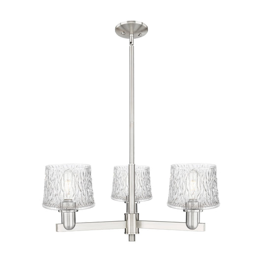 Innovations Niagara 28in 3-Light Pendant | Industrial Satin Nickel Steel and Clear Glass | Kitchen Island & Dining Room | 28.25 x | Model 716-3CR-SN-G402