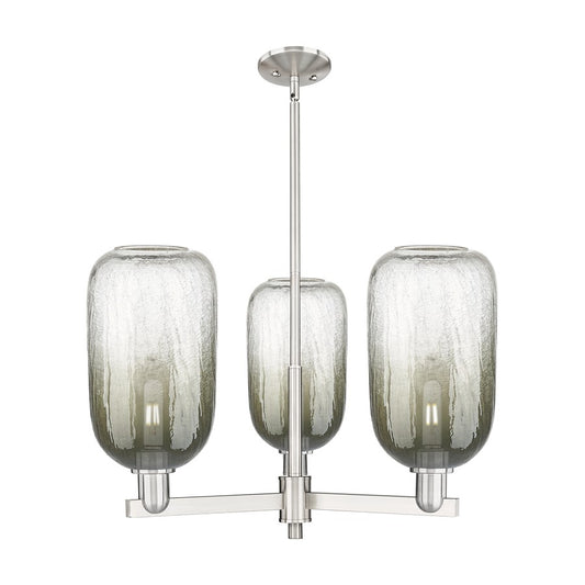 Innovations BH Cloche 3Lt 18" Stem Chandelier, SN/SL - 716-3CR-SN-G482-7SL