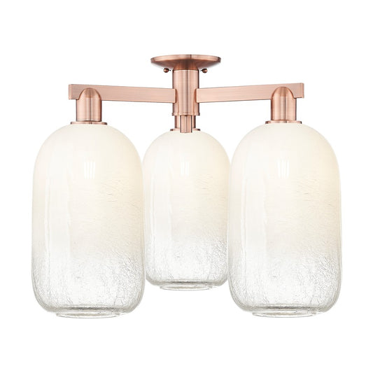 Innovations Brookhaven Cloche 3Lt 25" Semi-Flush, CP/Opal - 716-3F-AC-G482-7OP