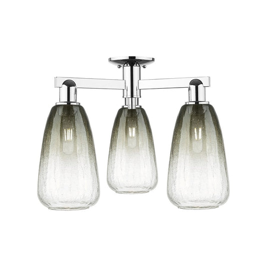 Innovations Brookhaven Almond 3Lt 24" Semi-Flush, CH/SL - 716-3F-PC-G480-6SL