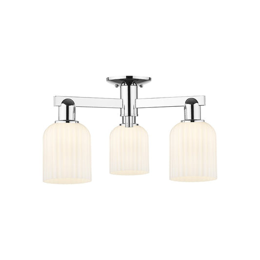 Innovations Bridal Veil 3Lt 23" Semi-Flush, CH/GW - 716-3F-PC-G559-5GWH