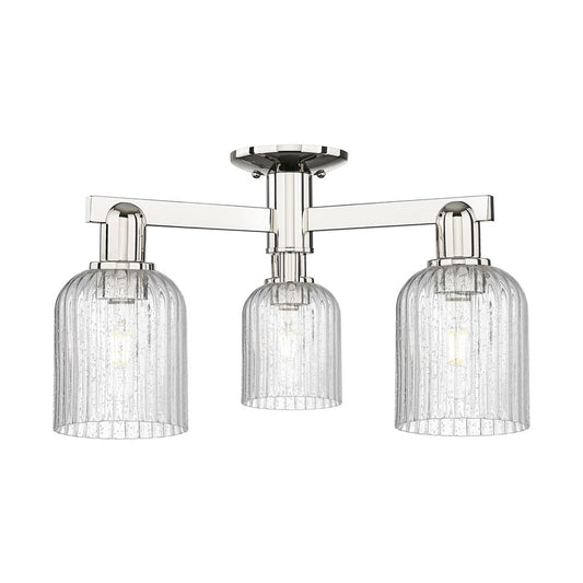 Innovations Bridal Veil 3Lt 23" Semi-Flush, PN/Seed - 716-3F-PN-G559-5SDY