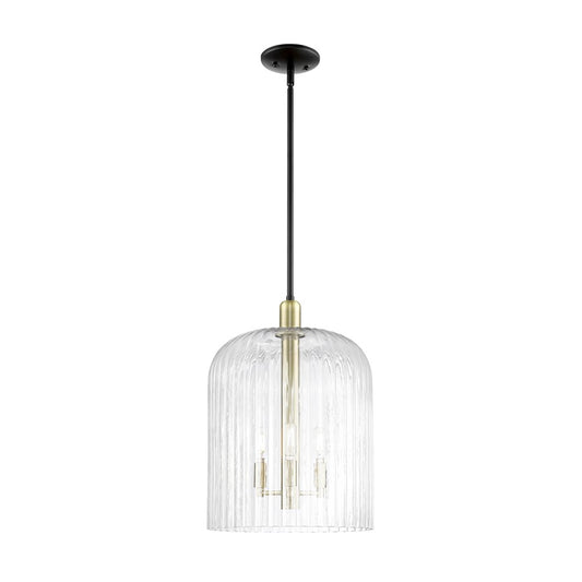 Innovations Bridal Veil 3Lt 12" Stem Mini Pendant, BKS/CL - 716-3S-BAB-G559-12CL
