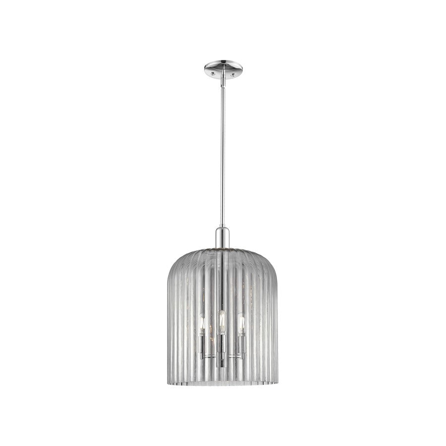 Innovations Bridal Veil 3Lt 12" Stem Mini Pendant, CH/SM - 716-3S-PC-G559-12SM