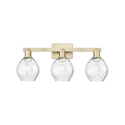Innovations Waverly 25in 3-Light Bath Vanity Light | Industrial Antique Brass and Clear Glass | Bathroom Vanity | 25 x 7.5 x 10.25 | Model 716-3W-AB-G362