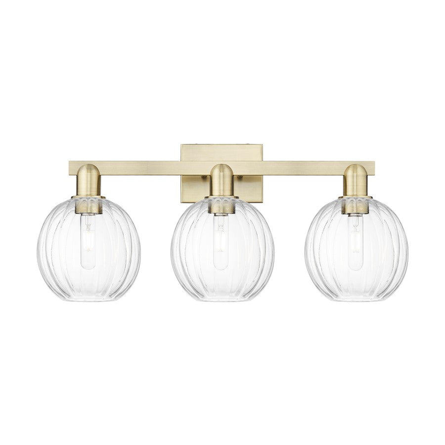 Innovations Preston 3Lt 26" Globe Bath, Antique Brass/Clear