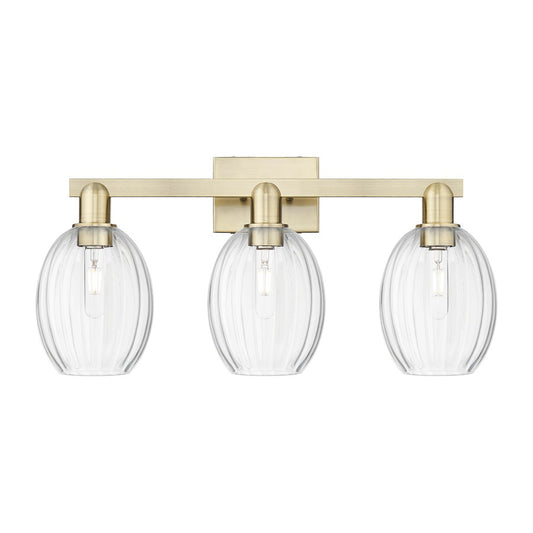 Innovations Preston 3Lt 26" Bell Bath, Antique Brass/Clear - 716-3W-AB-G459-6CL