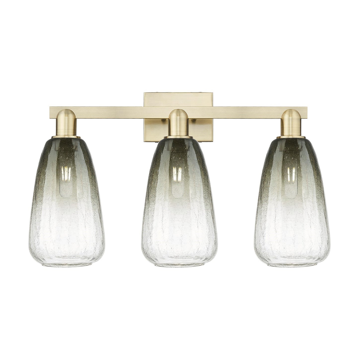 Innovations Brookhaven Almond 25in 3-Light Bath Vanity Light | Industrial Antique Brass and Slate Glass | Bathroom Vanity | 25 | Model 716-3W-AB-G480-6SL