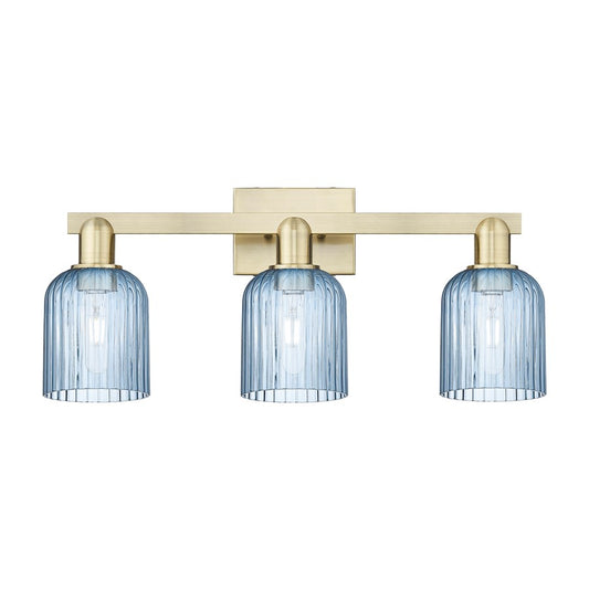 Innovations Bridal Veil 3Lt 24" Bath, Antique Brass/Blue - 716-3W-AB-G559-5BL