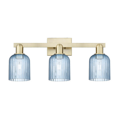 Innovations Bridal Veil 3Lt 24" Bath, Antique Brass/Blue