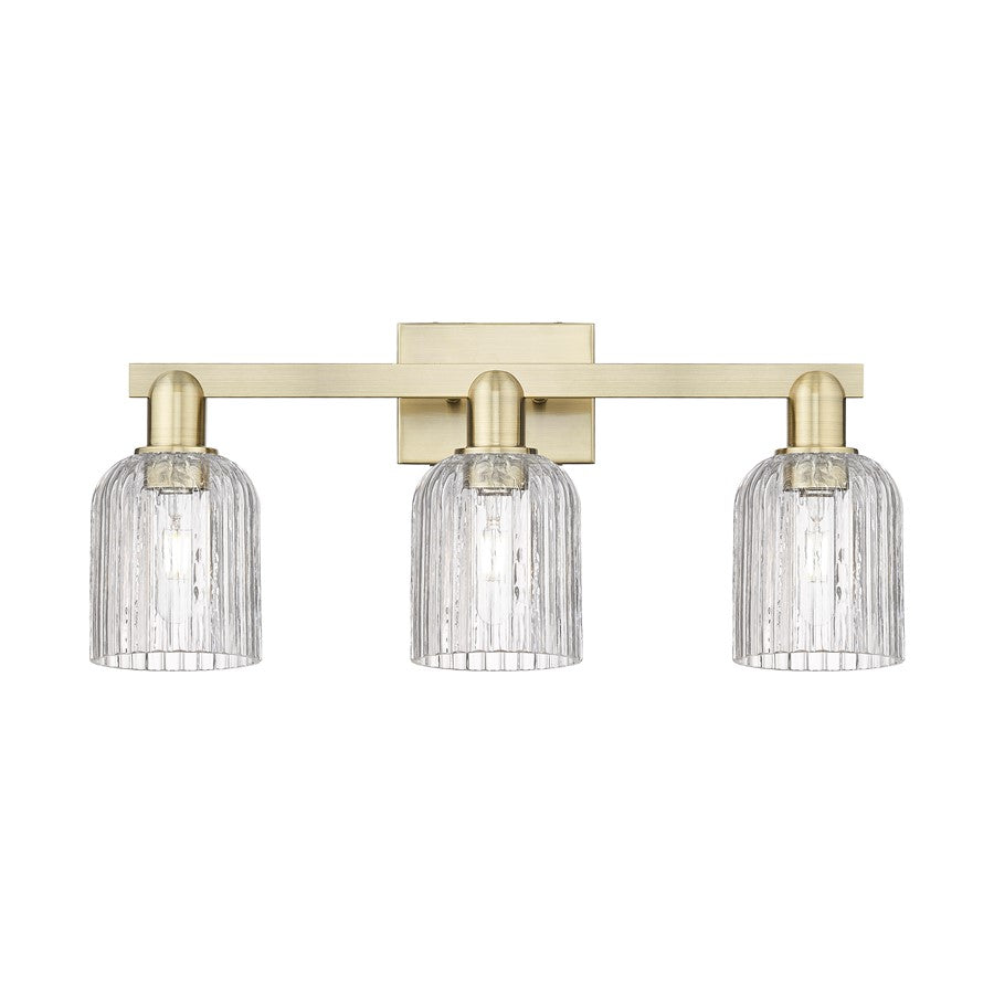 Innovations Bridal Veil 3Lt 24" Bath, Antique Brass/Clear