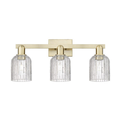 Innovations Bridal Veil 3Lt 24" Bath, Antique Brass/Clear