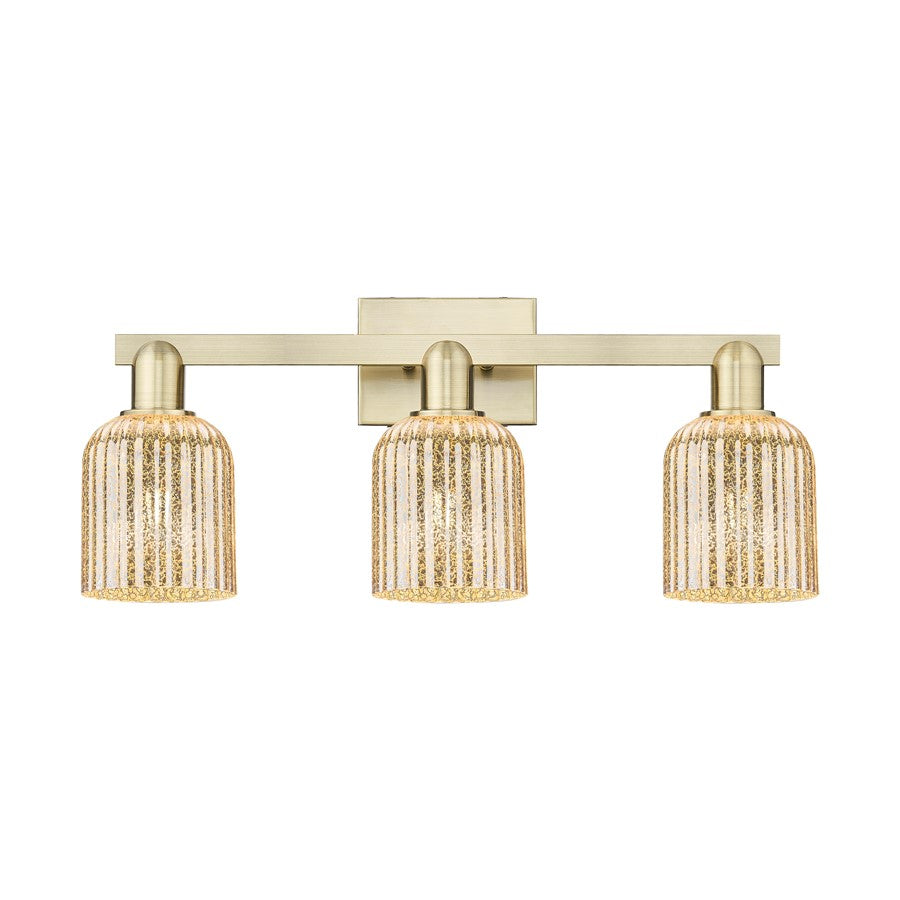 Innovations Bridal Veil 3Lt 24" Bath, Antique Brass/Mercury