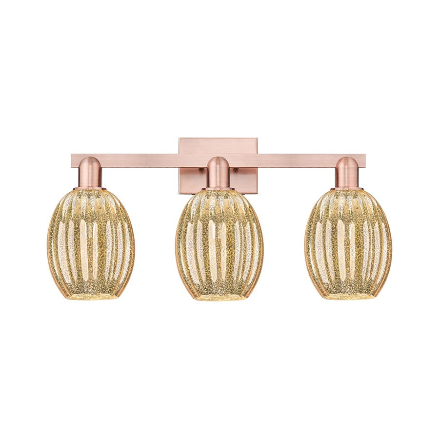 Innovations Preston 3Lt 26" Bell Bath Light, Copper/Mercury - 716-3W-AC-G459-6ME