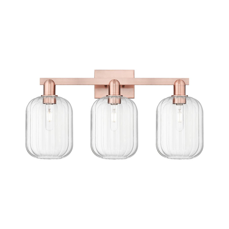 Innovations Preston 3Lt 26" Jar Bath Light, Copper/Clear