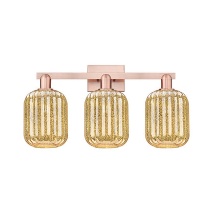 Innovations Preston 3Lt 26" Jar Bath Light, Copper/Mercury - 716-3W-AC-G460-7ME