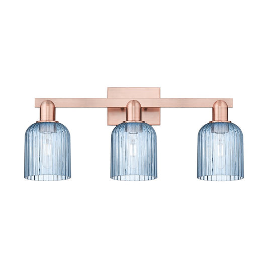 Innovations Bridal Veil 3Lt 24" Bath Light, Copper/Blue - 716-3W-AC-G559-5BL